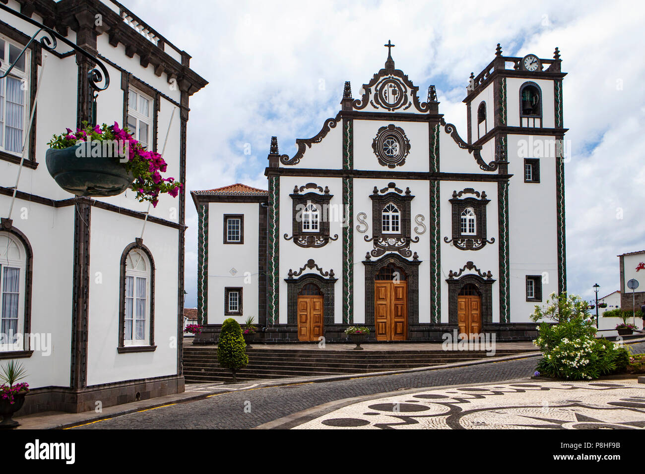 NORDESTE, PORTUGAL - JUNE 29th, 2018: The town of Nordeste, which  is the center of the north eastern area on Sao Miguel Island, Azores. Stock Photo