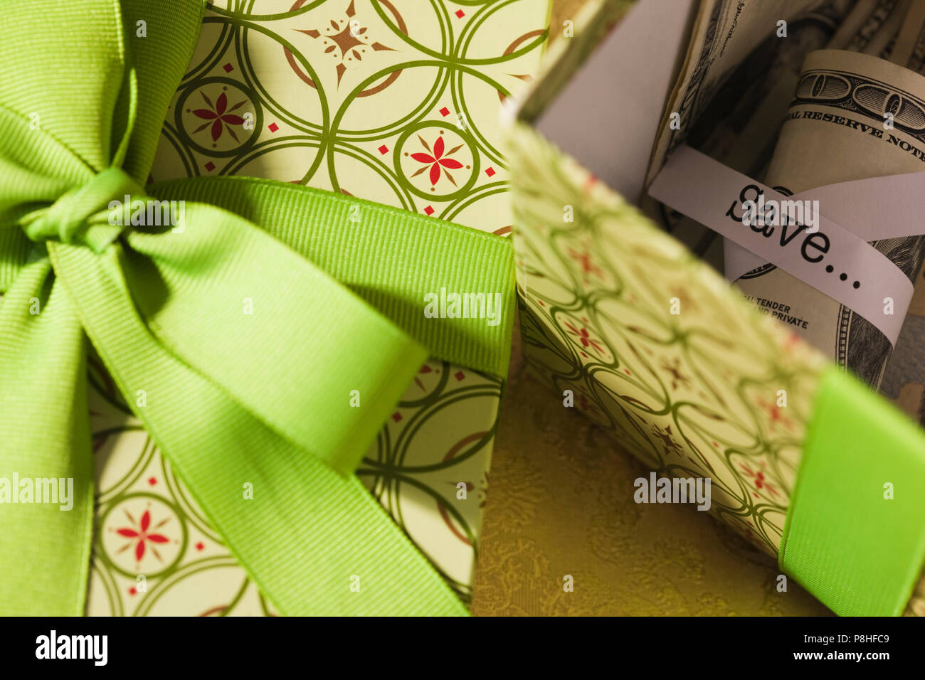 Money In A Gift Box Stock Photo Alamy money-in-a-gift-box-stock-photo-alamy
