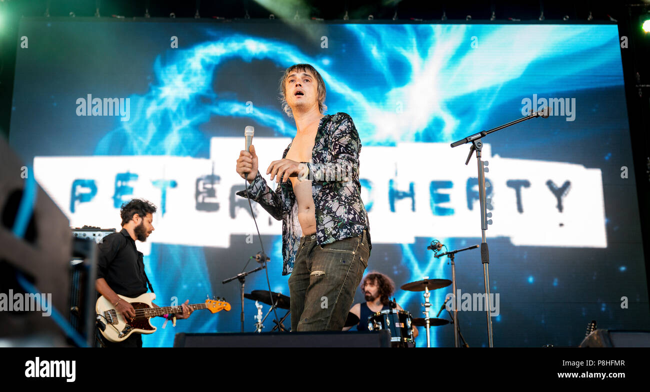 Pete Doherty performs on stage at, Sunday Sessions, Scotland, Dalkeith Country park, Edinburgh Sunday 24th June 2018: Photo Credit Martin Bone Stock Photo