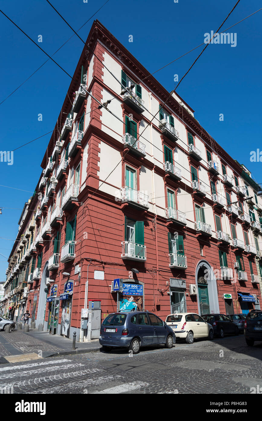 Typical block of flats, Naples, Italy Stock Photo Alamy