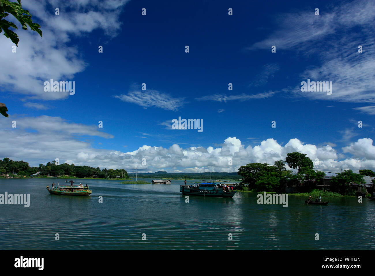 The Kaptai Lake of Rangamati in Bangladesh. A popular tourist