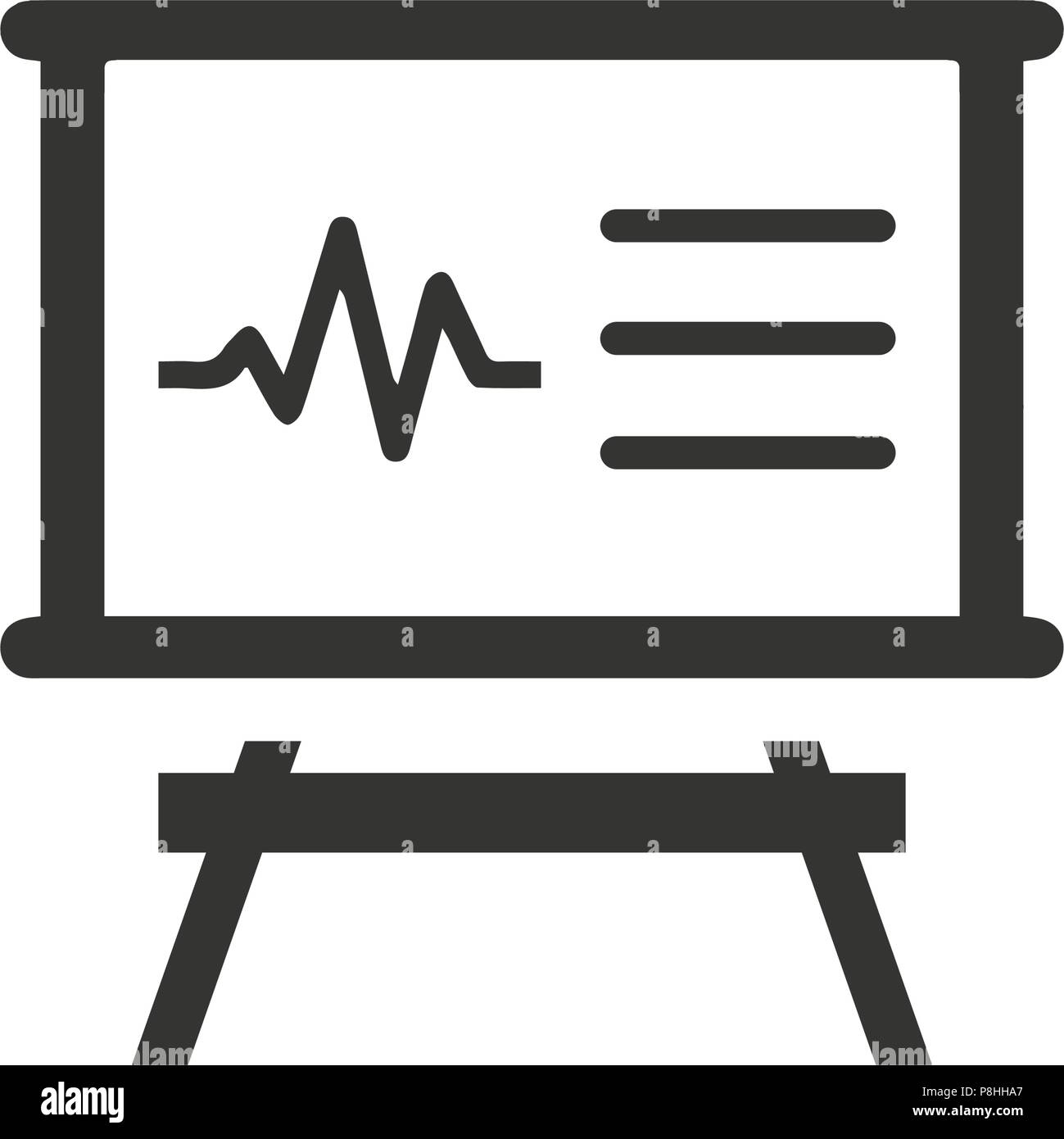 Presenting Graphical Analysis Icon Stock Vector Image & Art - Alamy