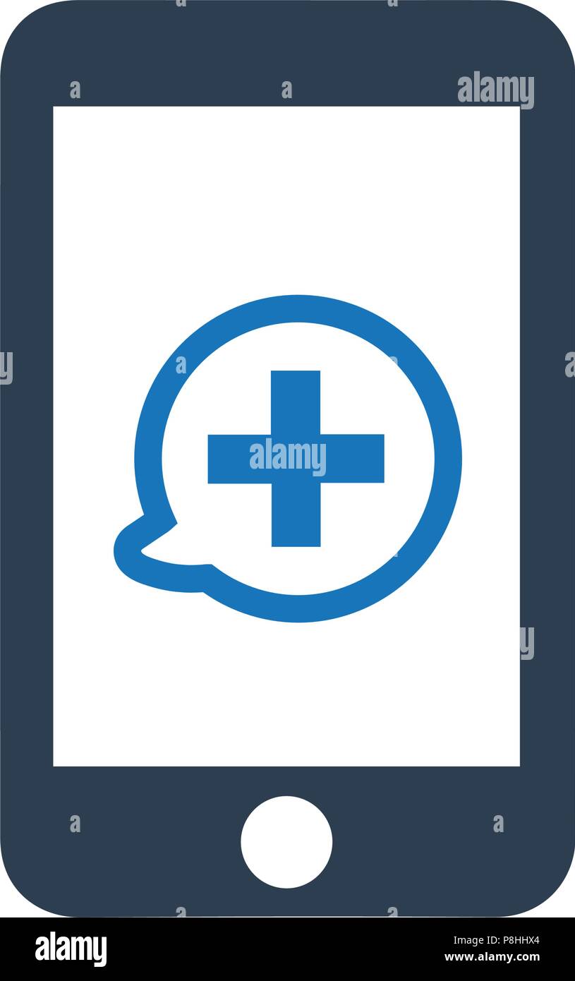 Online Medical Help Icon Stock Vector