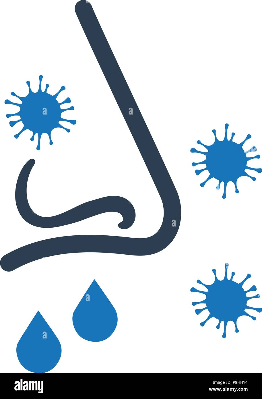 Sneezing Icon Stock Vector