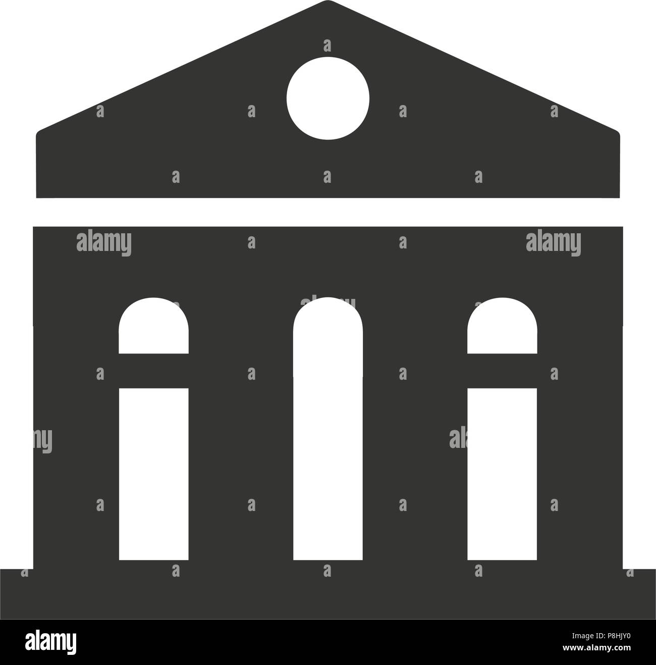 Bank Building Icon Stock Vector Image & Art - Alamy