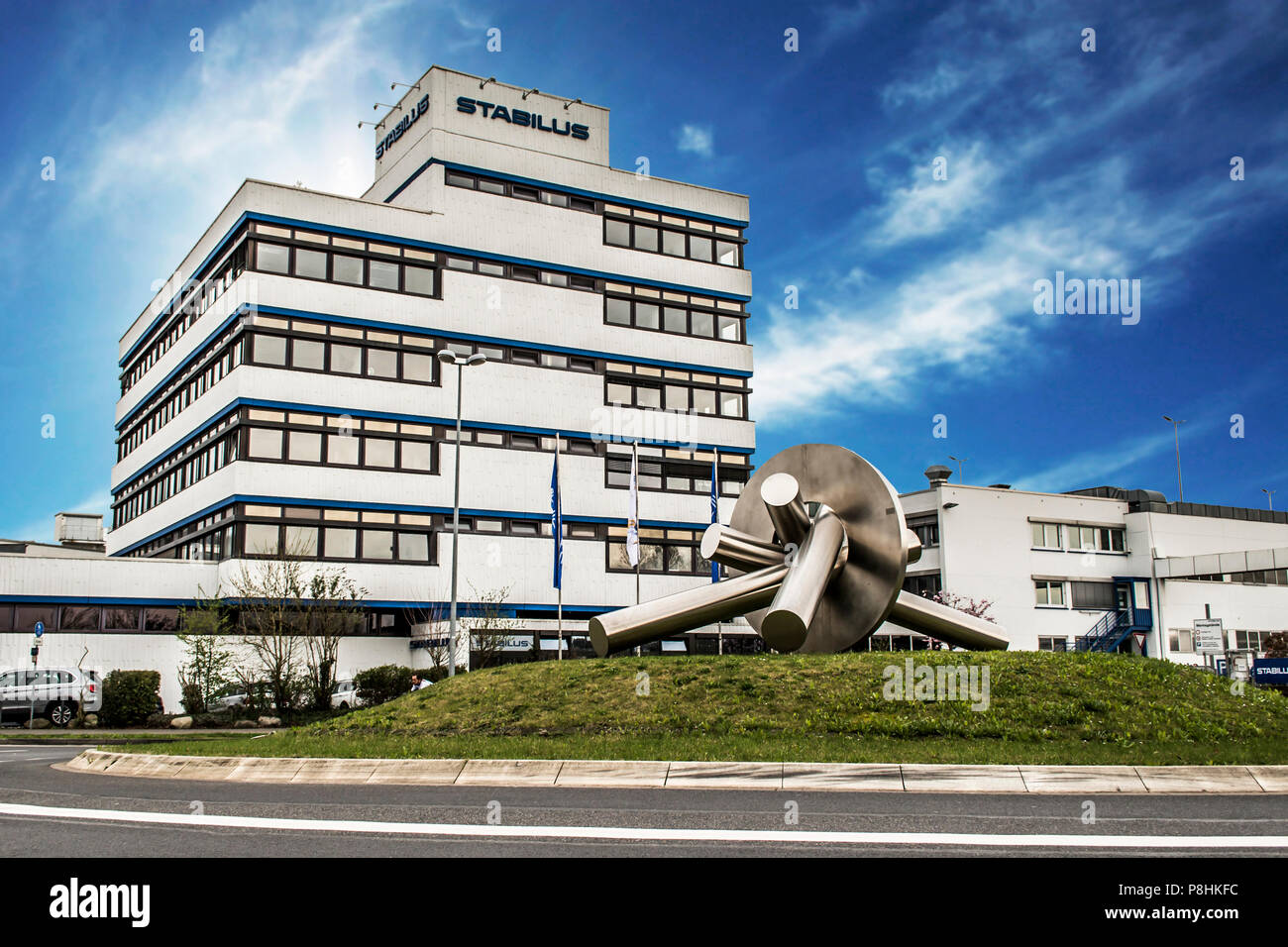 Koblenz, Germany 09.07.2017: view of the Stabilus headquarter and factory in Koblenz. You can also see factory buildings Stock Photo