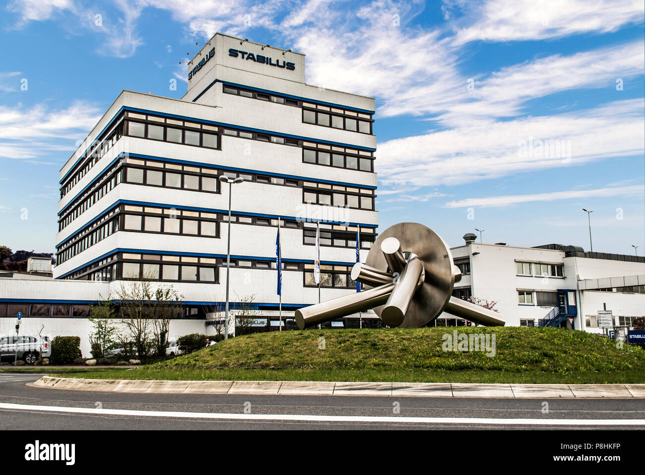 Koblenz, Germany 09.07.2017: view of the Stabilus headquarter and factory in Koblenz. You can also see factory buildings Stock Photo