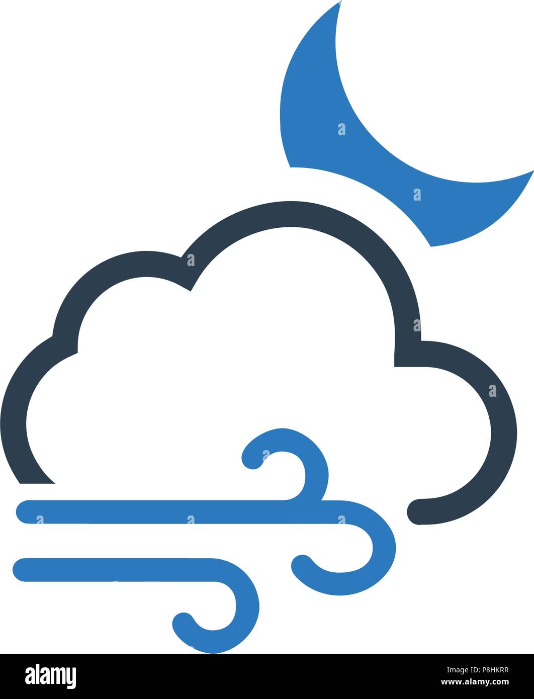 Cloudy Night Icon Stock Vector Image & Art - Alamy