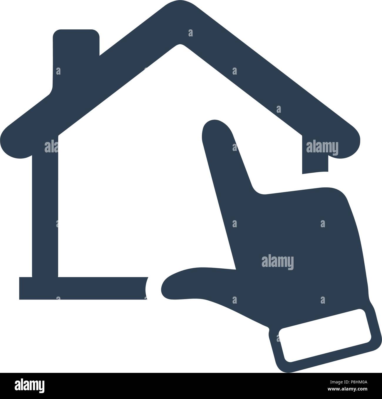 Online Real Estate Support Icon Stock Vector
