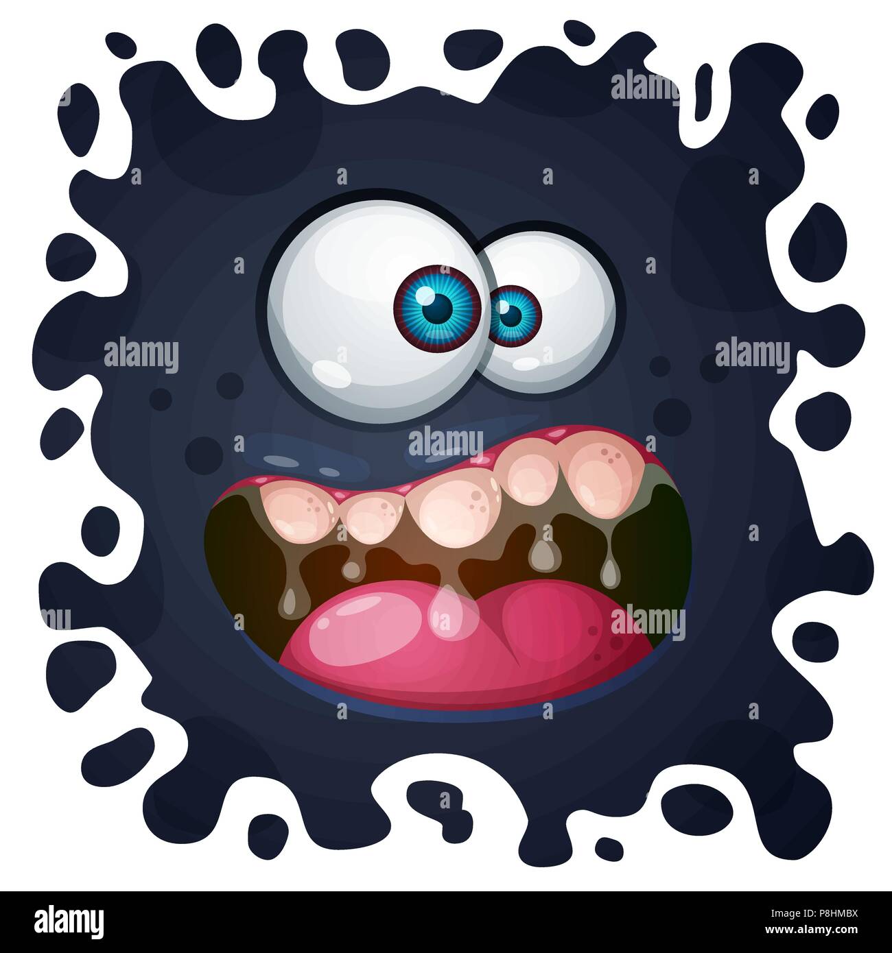 Funny Crazy Monster Face T-Shirt Funny Crazy Monster Face T-Shirt