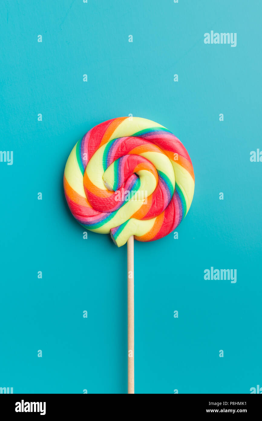Rainbow swirl lollipop hi-res stock photography and images - Alamy