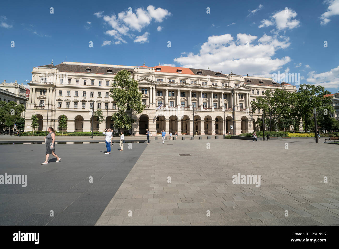 view of the Ministry of Agriculture in Kossuth Square in Budapest, Hungary Stock Photo