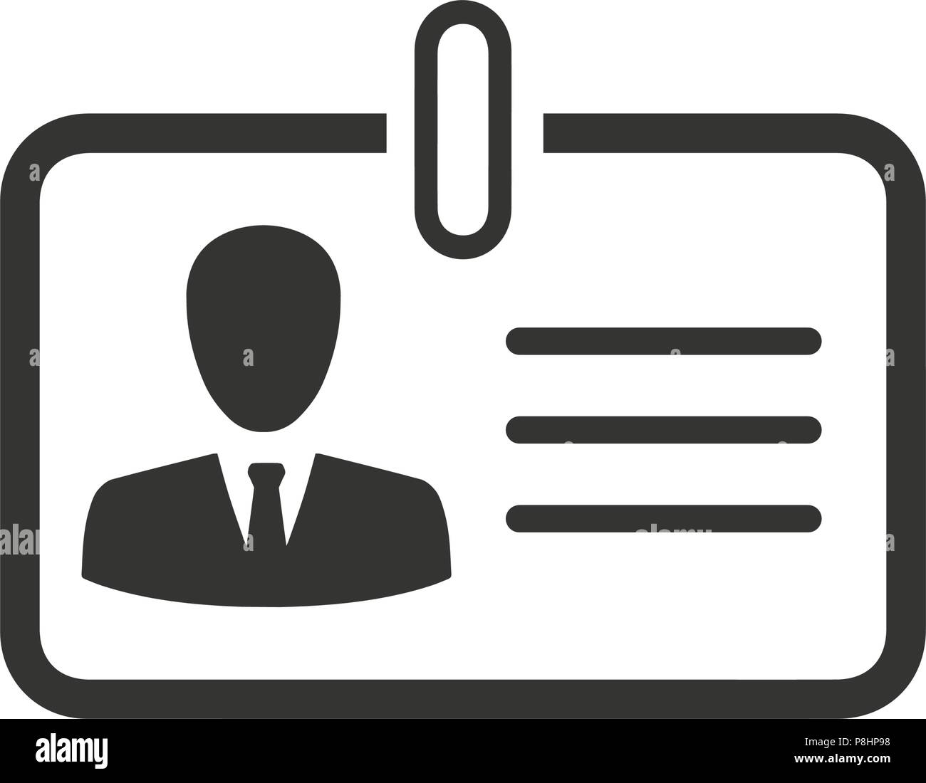 Identity Card Icon Stock Vector