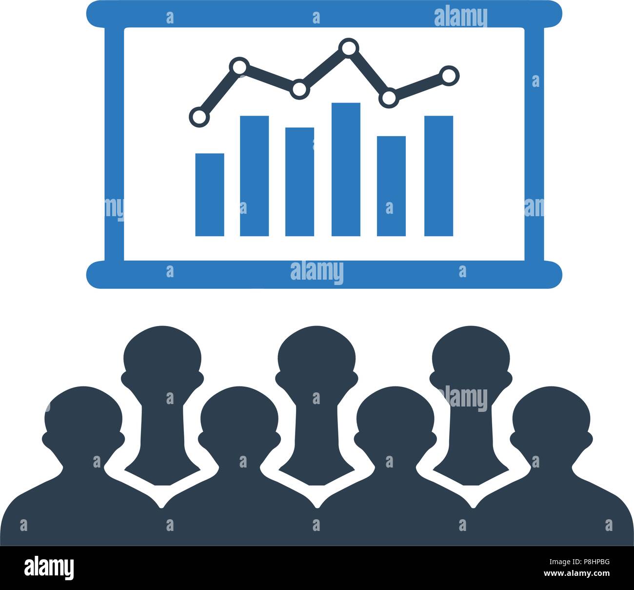 Presenting Graphical Report Icon Stock Vector Image & Art - Alamy