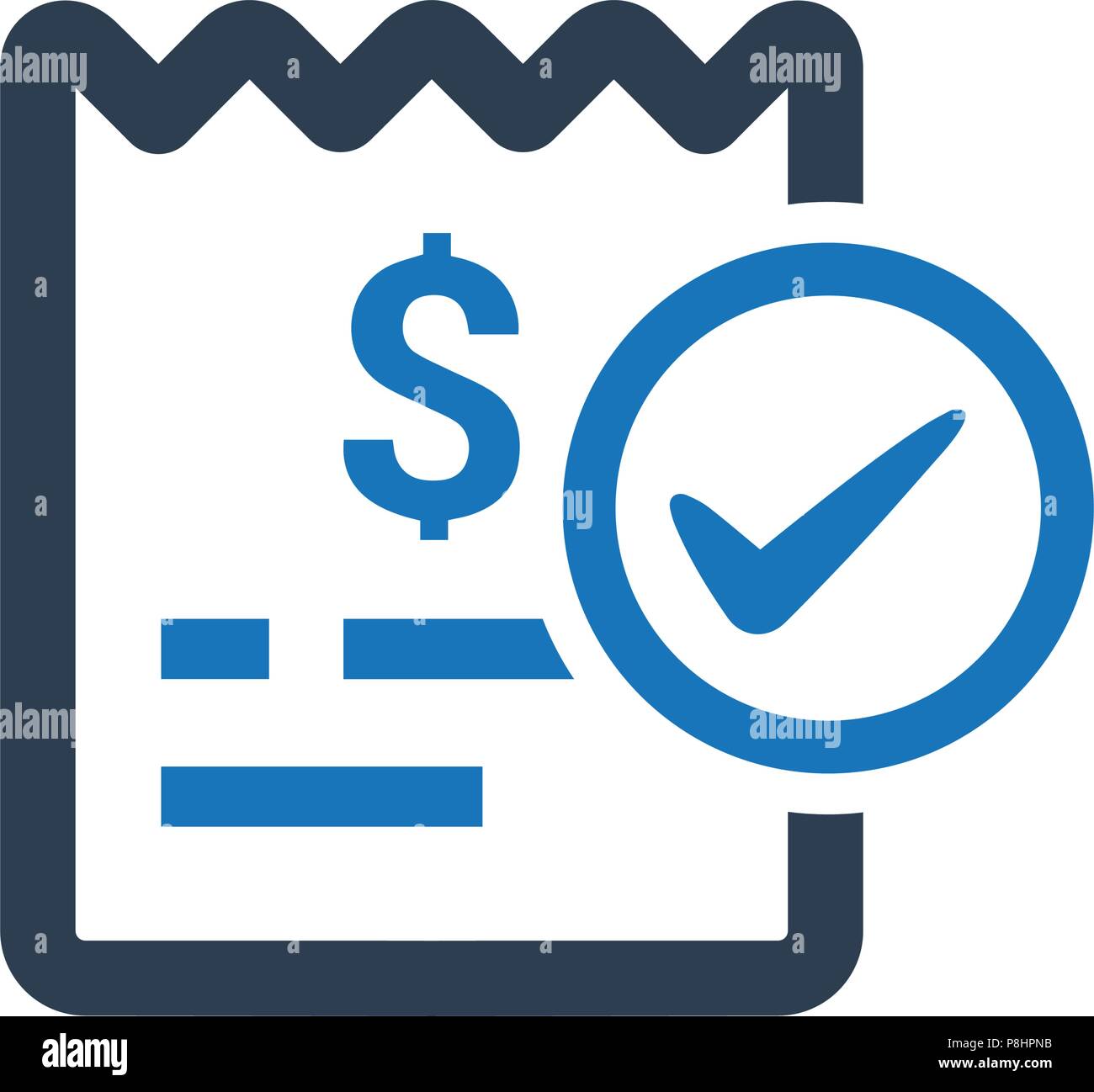Bill Paid Icon Stock Vector