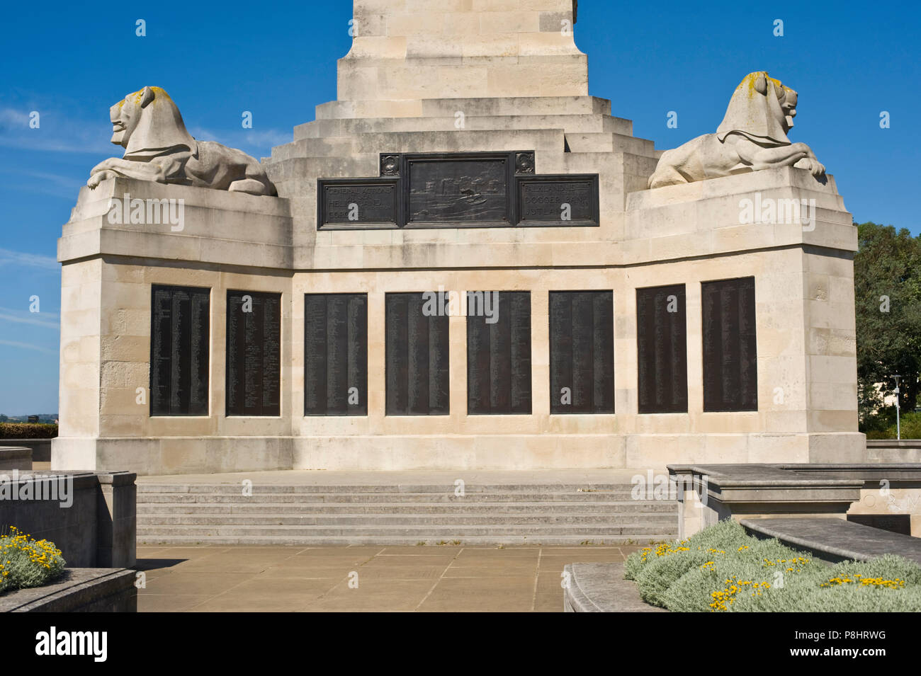 Plymouth Naval Memorial on Plymouth Hoe in Plymouth Devon England UK Stock Photo