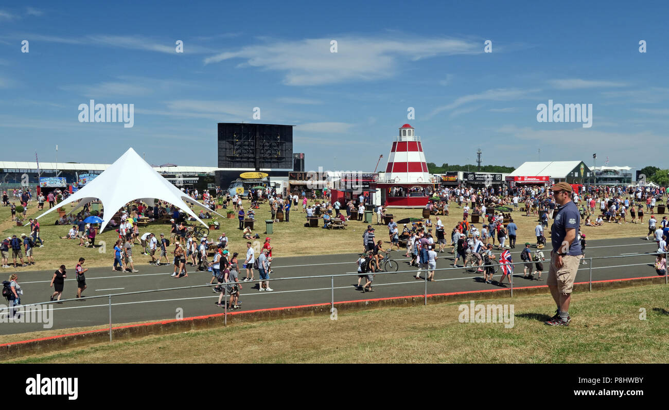 Silverstone GP Formula One, Fanzone, Silverstone Circuit, Towcester, Northampton, England, UK, NN12 8TL Stock Photo