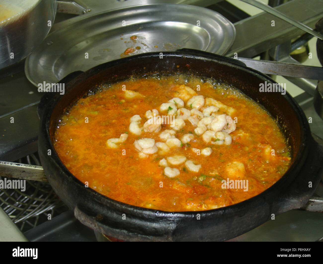 Capixaba Moqueca, fish stew, pot, Espírito Santo, Brazil Stock Photo ...