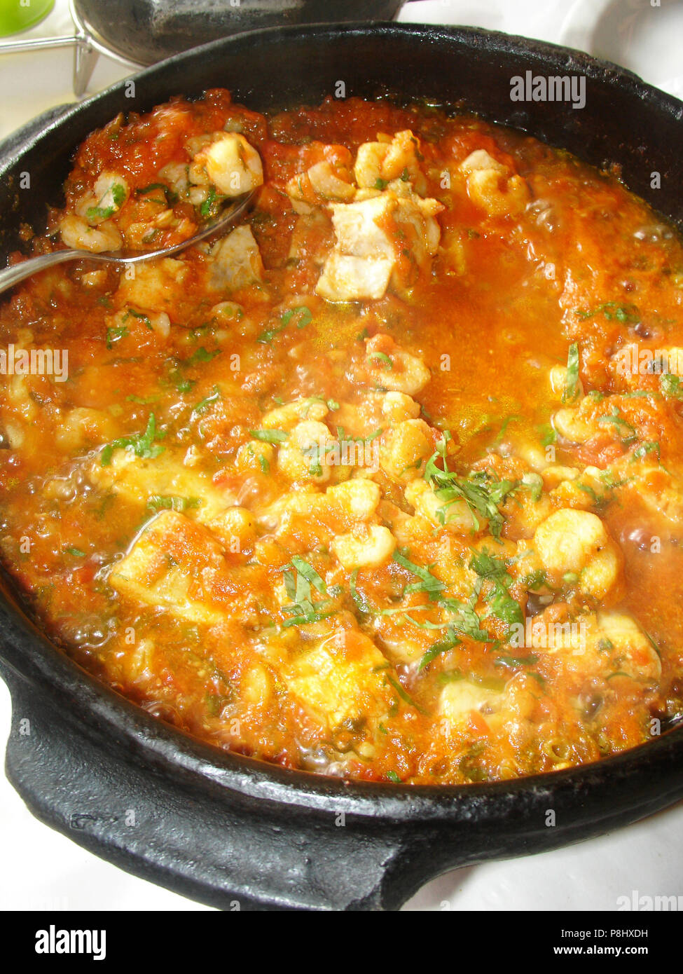 Capixaba Moqueca, fish stew, pot, Espírito Santo, Brazil Stock Photo ...