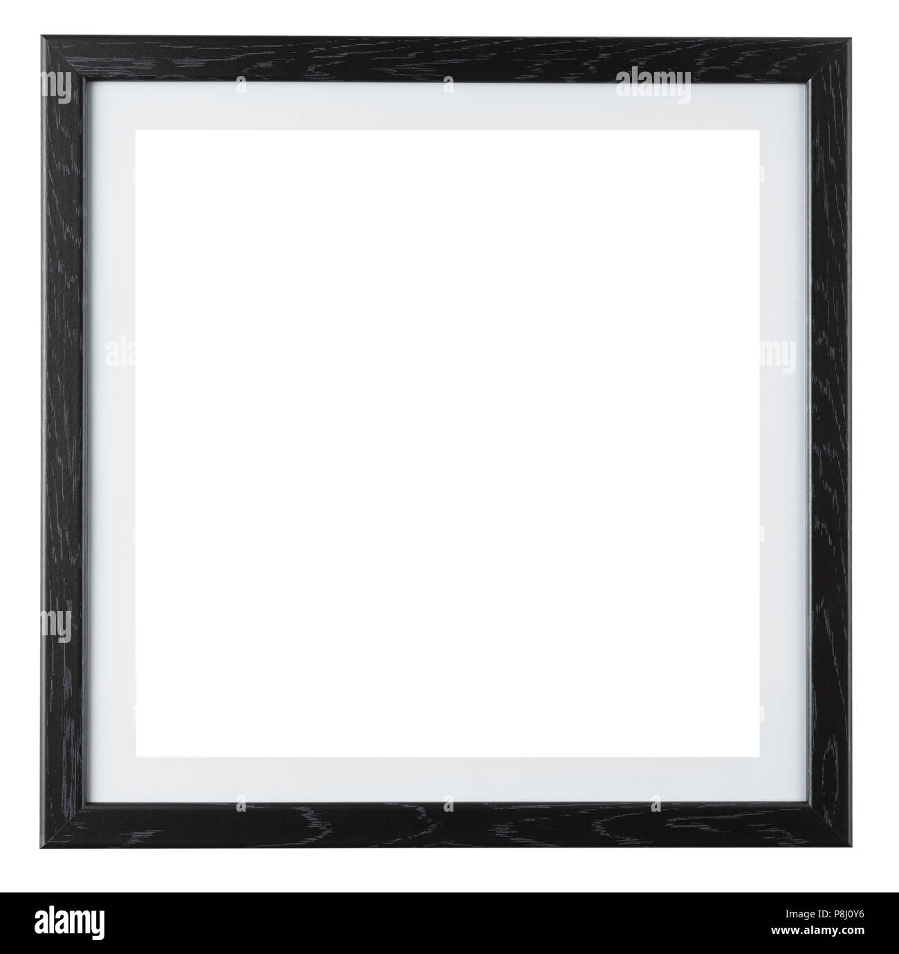 Square black picture frame isolated on white background. Include ...