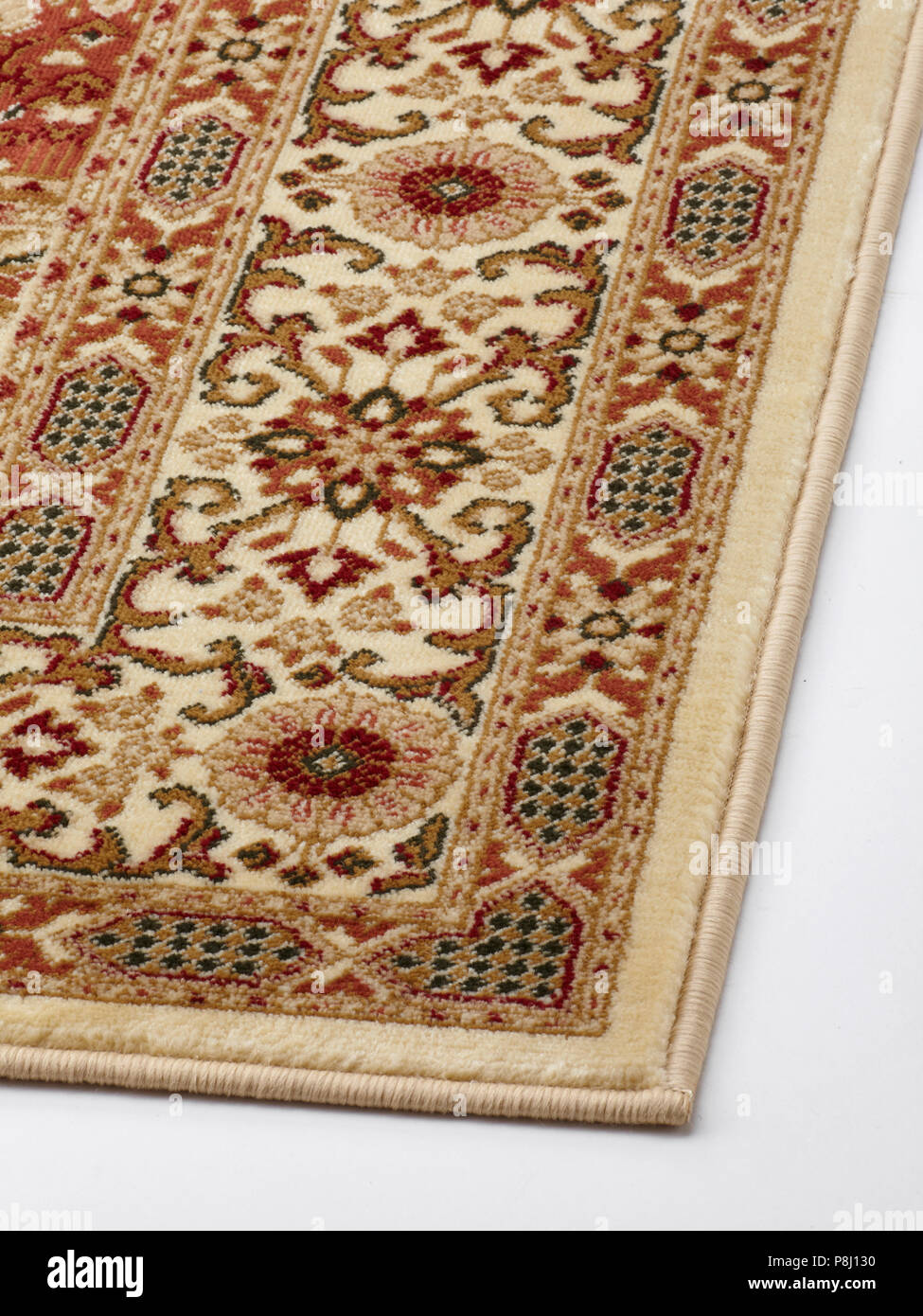 Ornament Pattern Rug Oriental ornament rug isolated on white background Stock Photo - Alamy