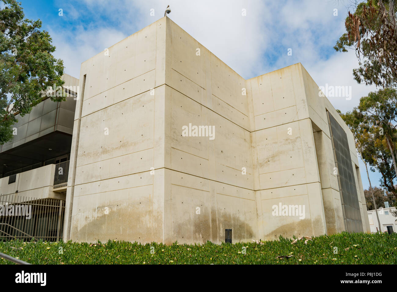 Interest building of Salk Institute for Biological Studies at La Jolla, San Diego, California Stock Photo