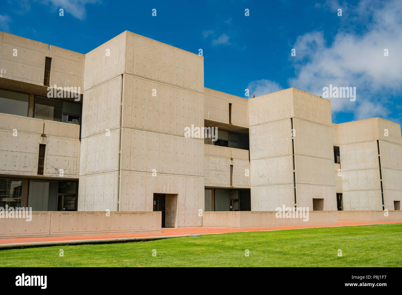 Interest building of Salk Institute for Biological Studies at La Jolla, San Diego, California Stock Photo