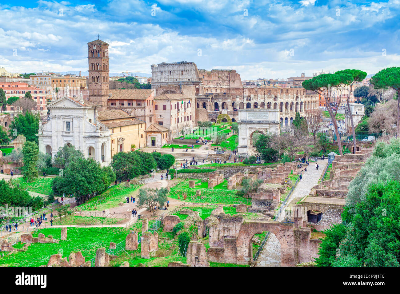 Roman forum ruins in rome hi-res stock photography and images - Alamy