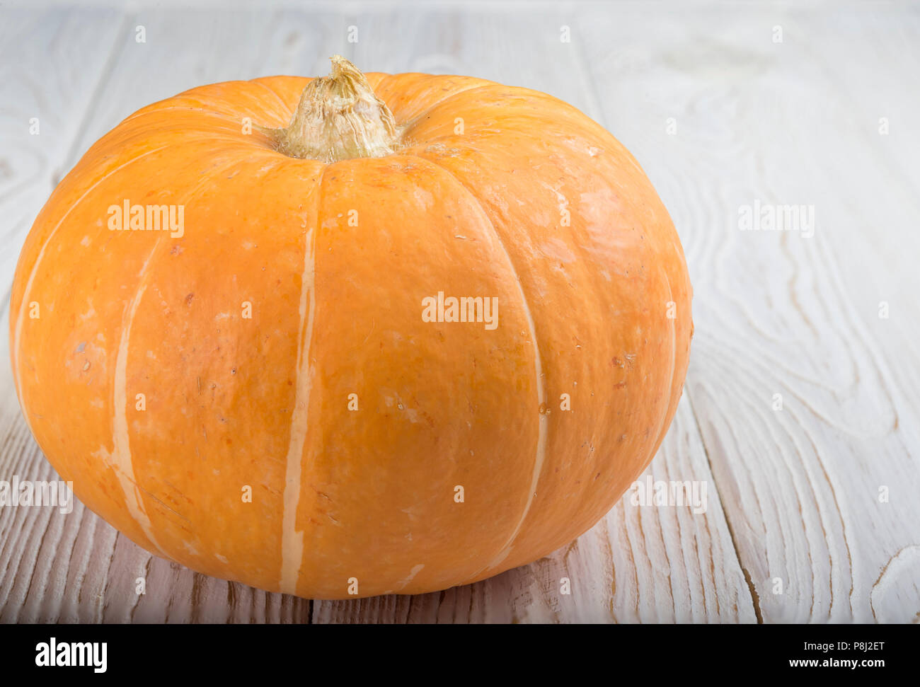 Ripe yellow pumpkin. Stock Photo