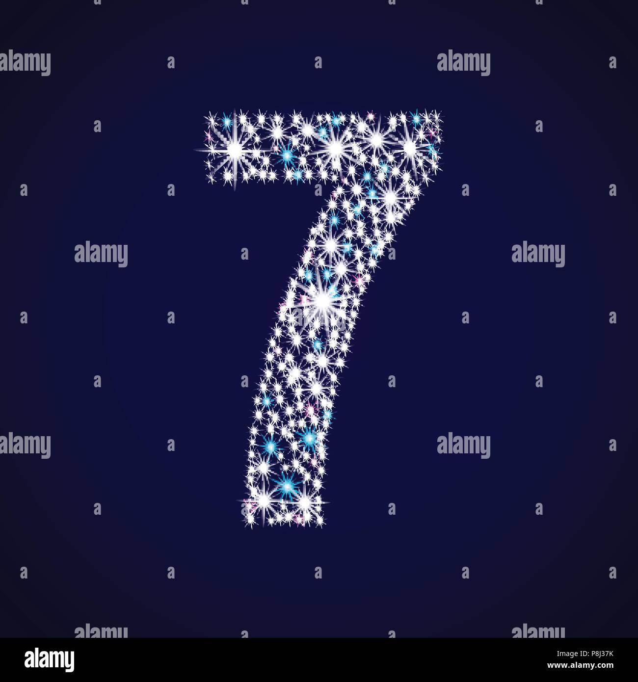 Number seven. Stock Vector