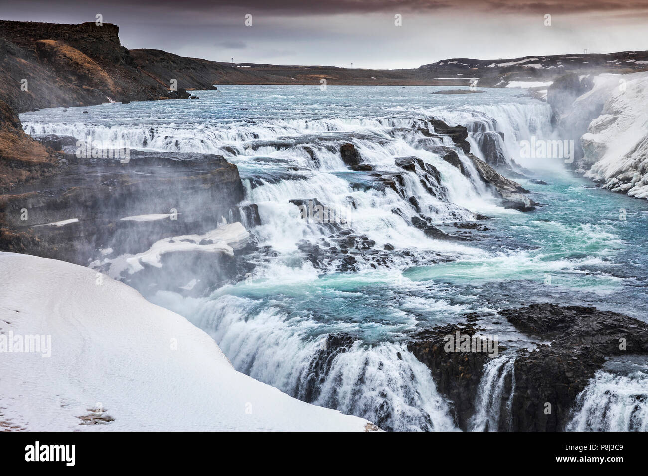 Gullfoss waterfall, Iceland Stock Photo