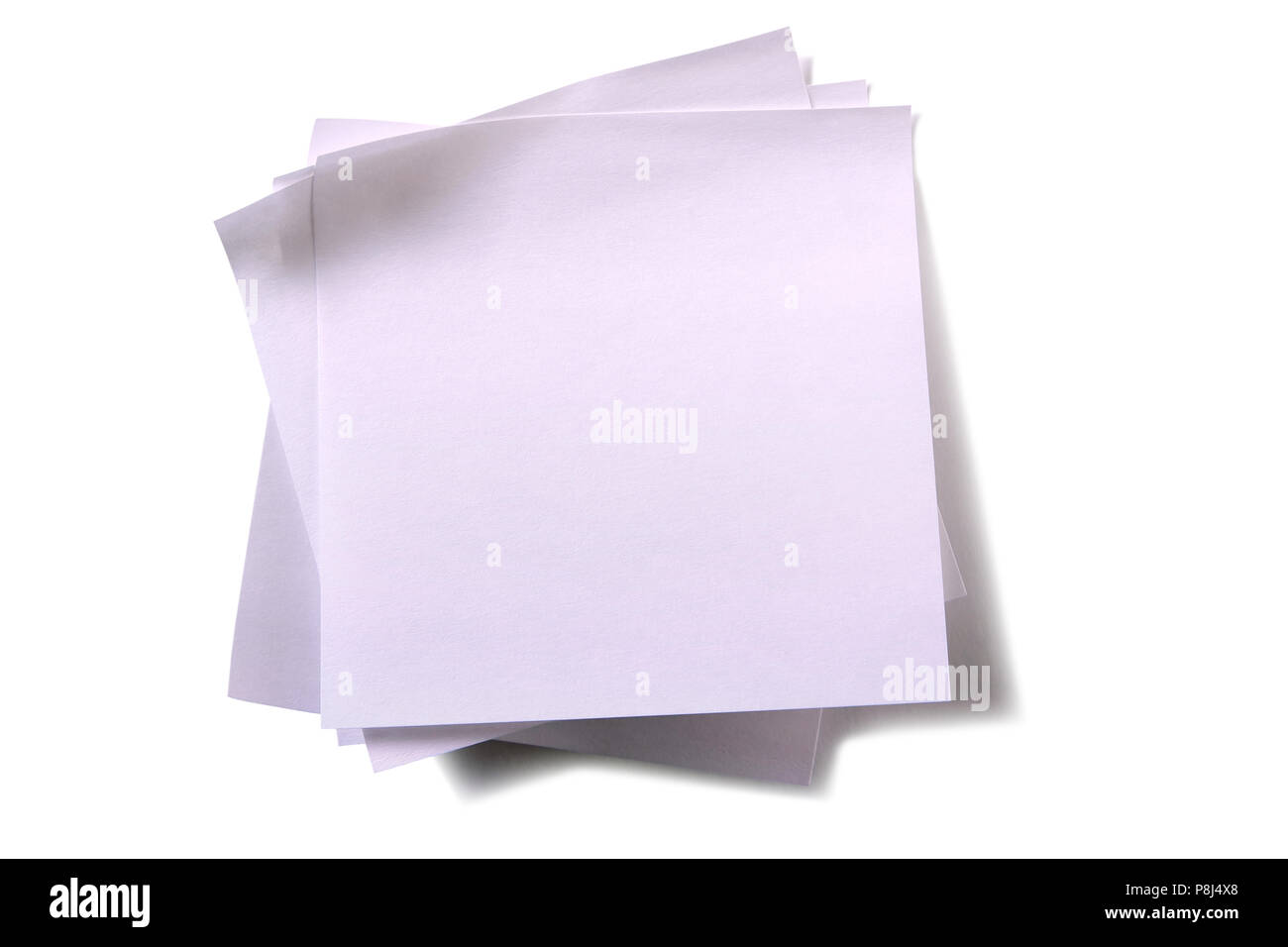 Untidy Notes Untidy collection white sticky post notes isolated Stock Photo - Alamy