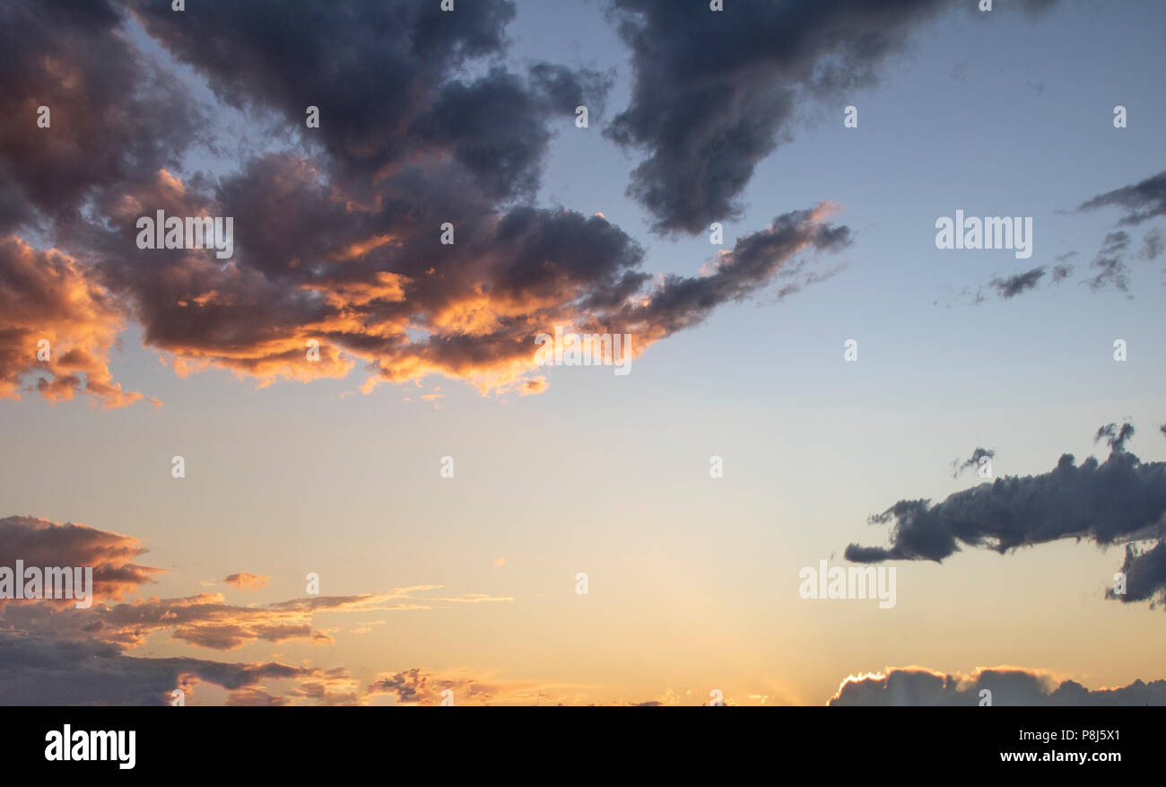 Sunset sky with clouds Stock Photo - Alamy