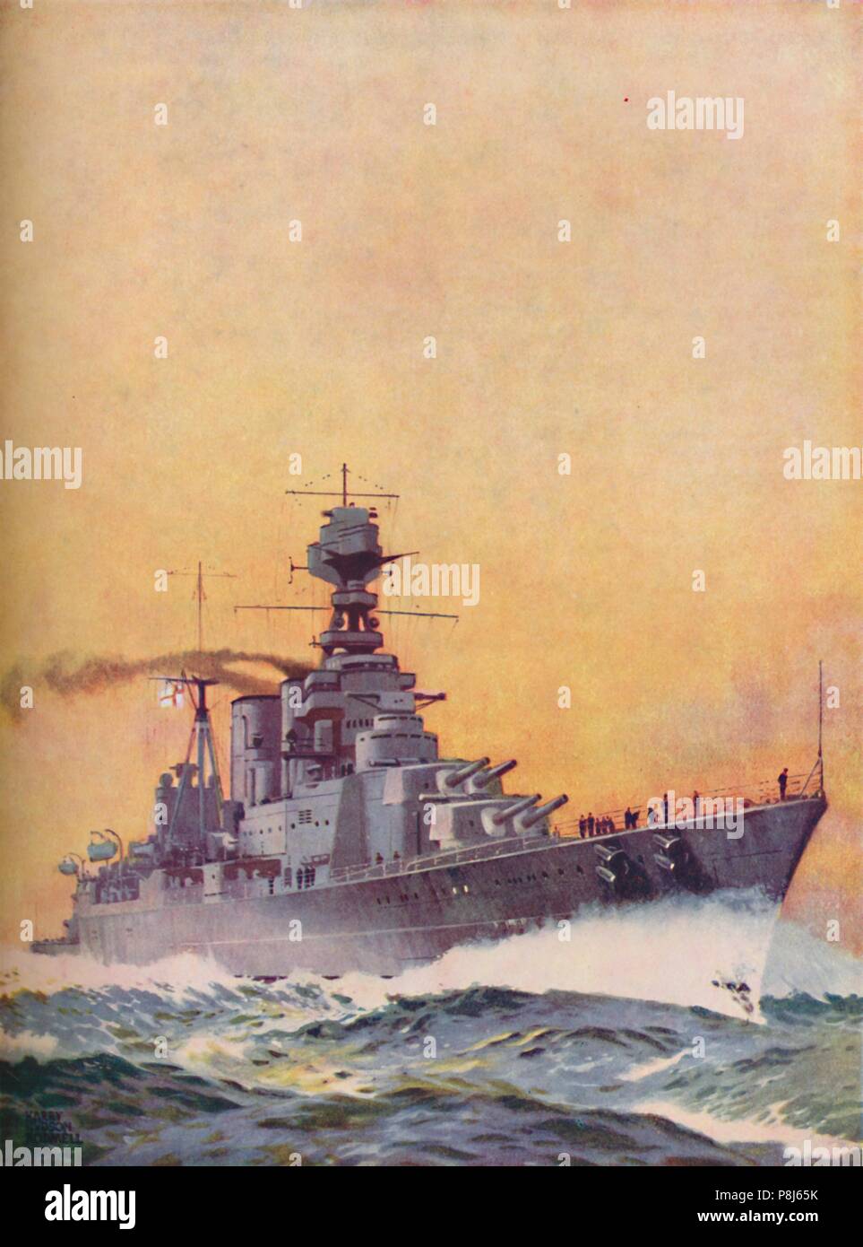 'HMS Hood was laid down in 1916 and completed in 1920', 1937. Artist: Unknown. Stock Photo