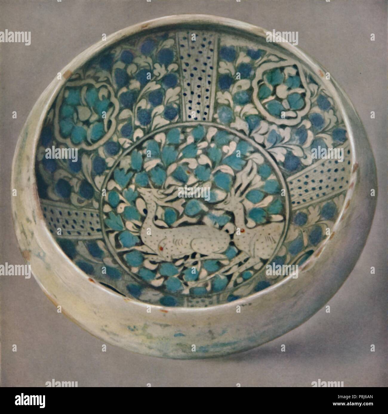 'Sultanabad Bowl. 13th or 14th Century', (1928). Artist: Unknown. Stock Photo