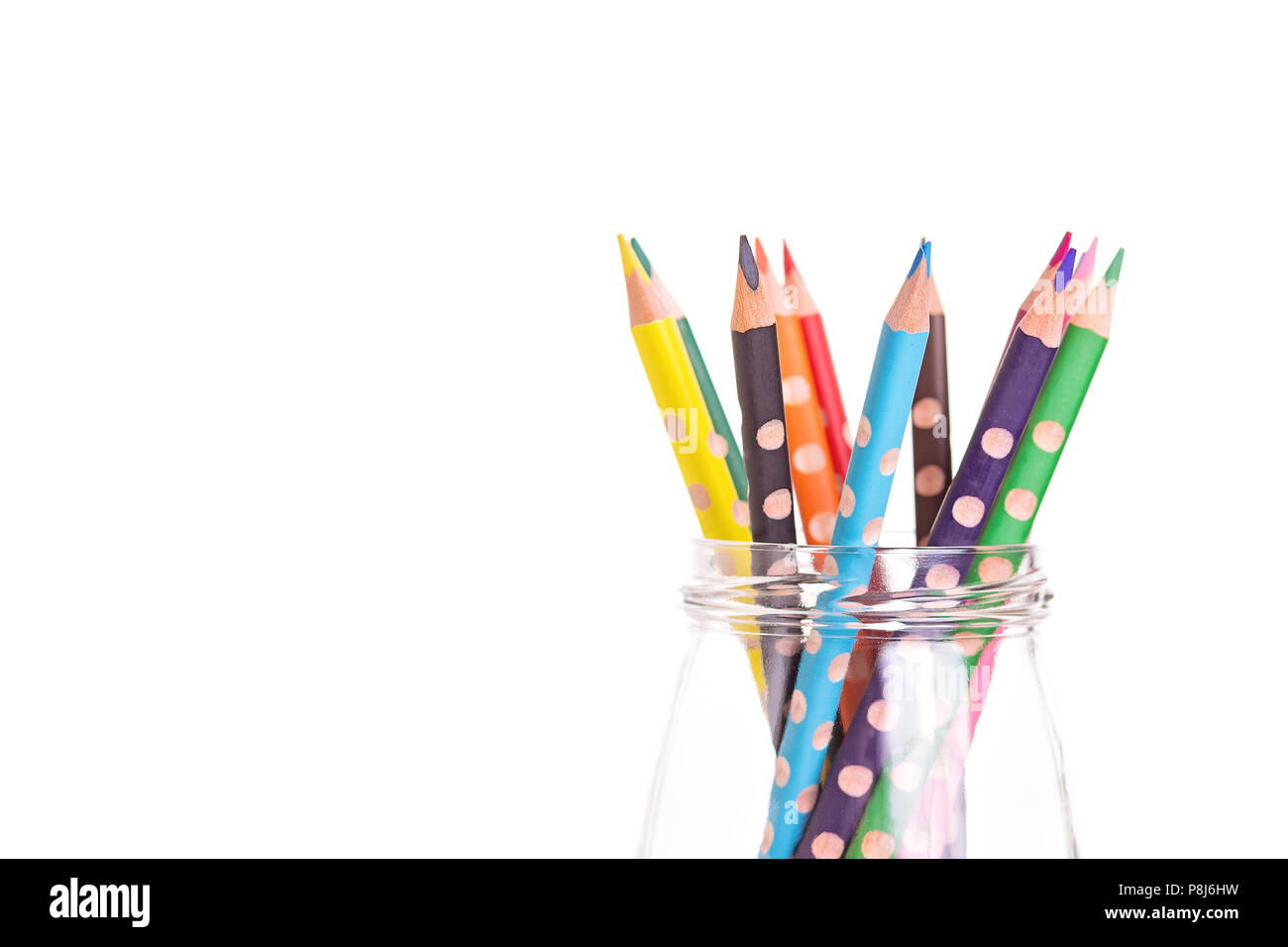 Color pencils in bottle Stock Photo Alamy