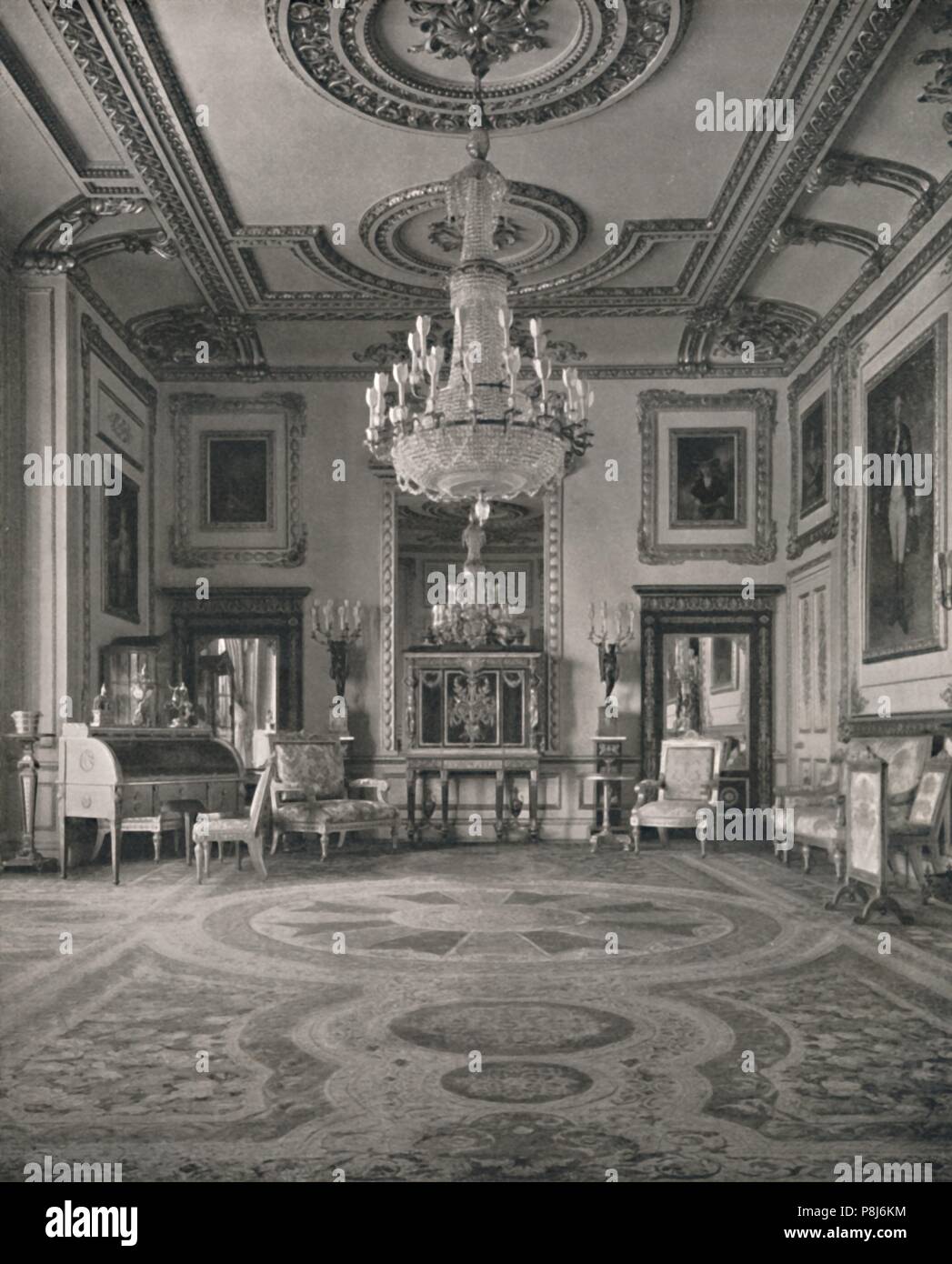 'The White Drawing Room, Windsor Castle', 1927. Artist: Unknown. Stock Photo