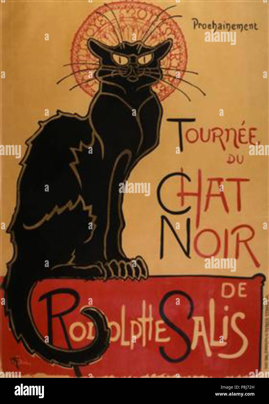 Black cat poster french hi-res stock photography and images - Alamy