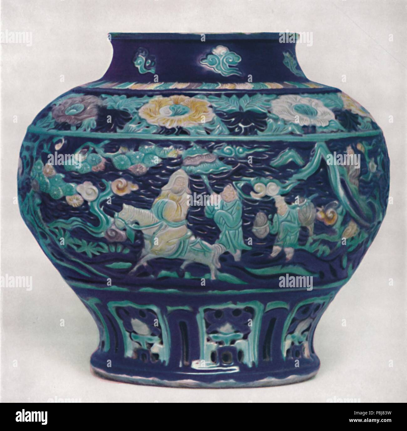 'Chinese Wine-Jar. Ming Period', 1368-1644, (1928). Artist: Unknown. Stock Photo