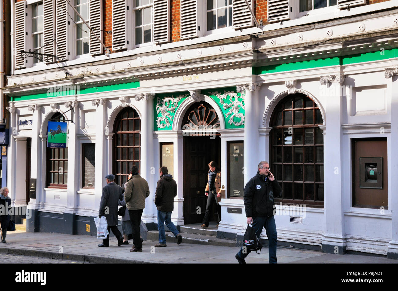 Lloyds bank, Guildford High Street, Surrey, England, UK Stock Photo