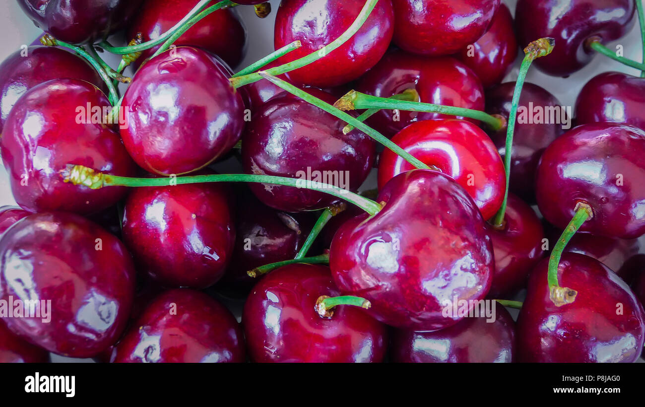 Sweet Cherries, Taste of Summer Stock Photo