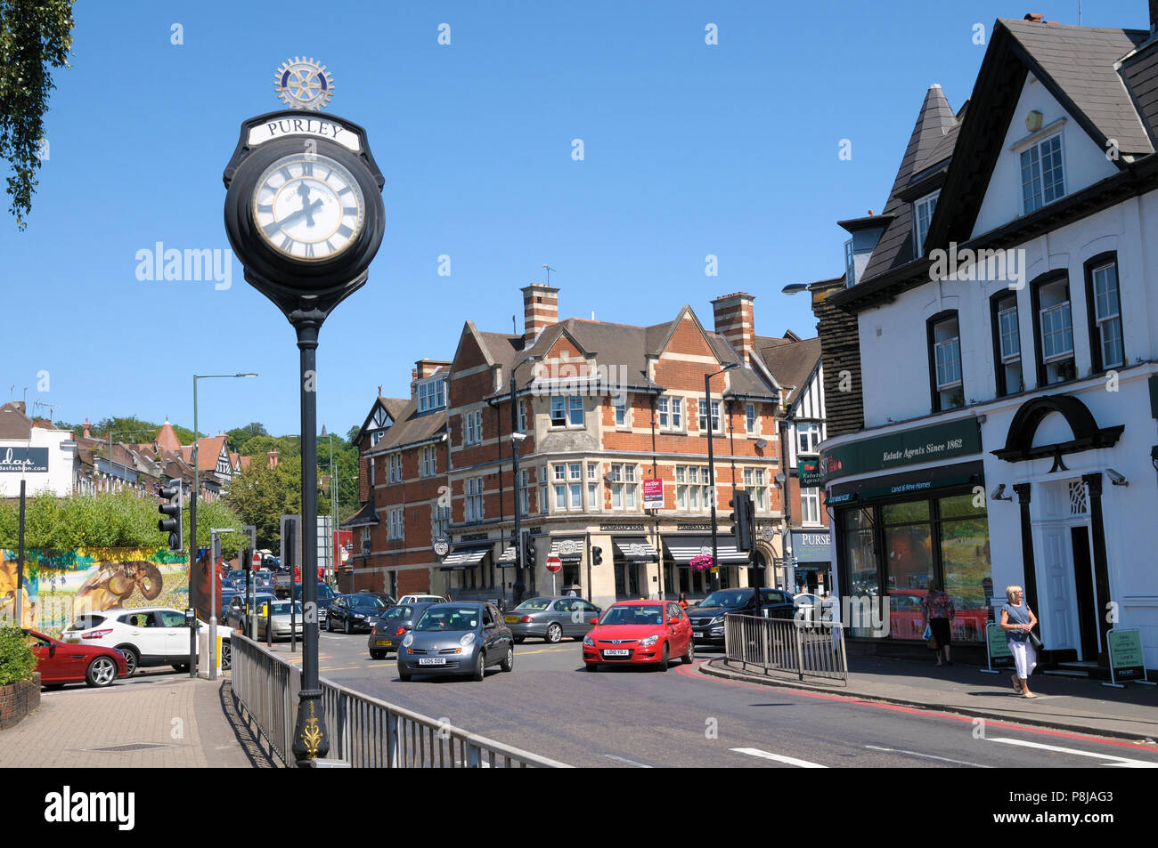 Purley Cross and town centre, Surrey, London Borough of Croydon, Greater London, UK Stock Photo