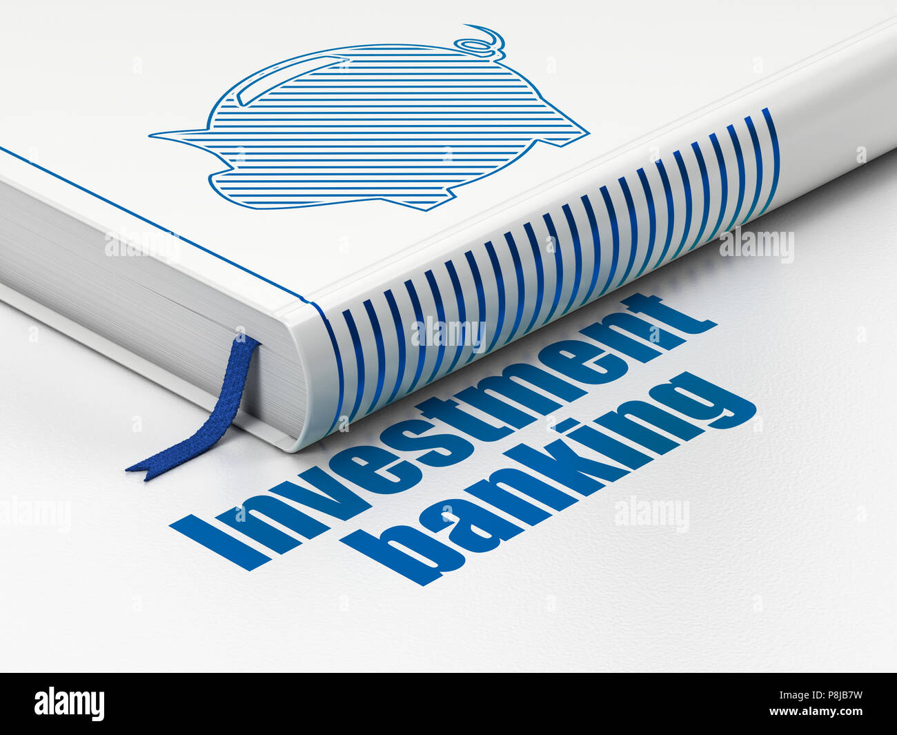 Banking concept: book Money Box, Investment Banking on white background ...