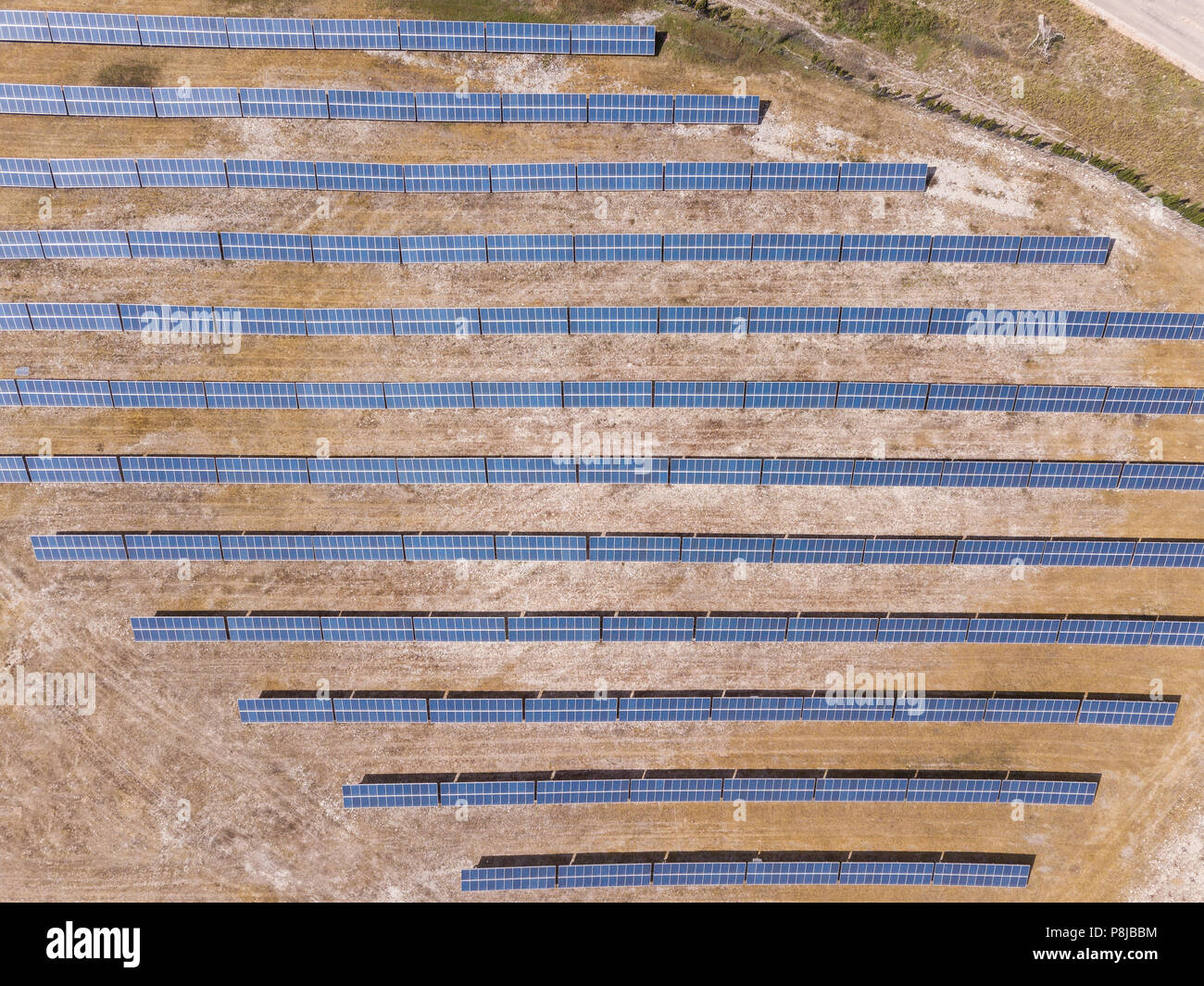 Aerial solar power plant spain hi-res stock photography and images - Alamy