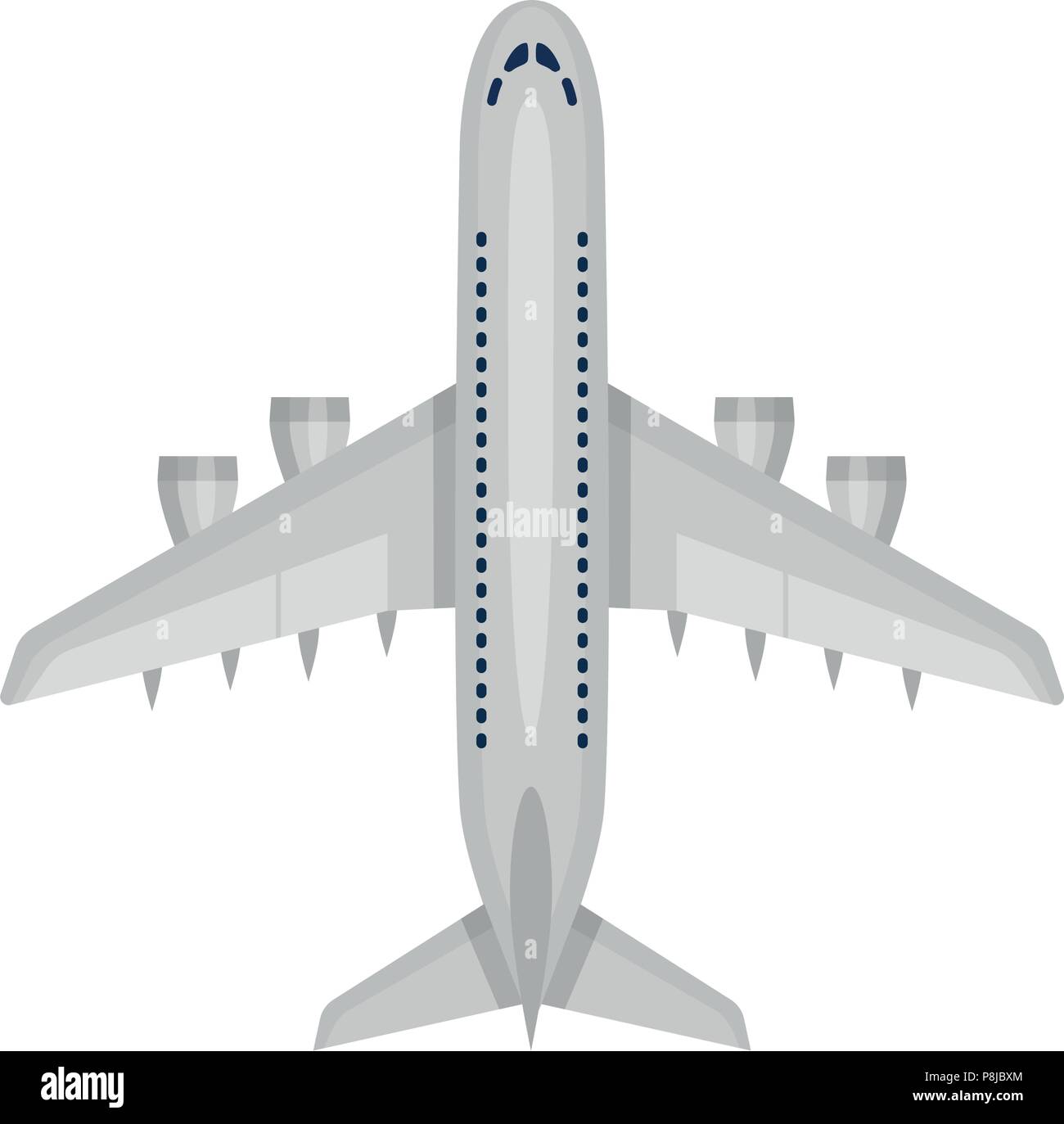 Airplane plane airliner icon isolated on white background. Flat style ...
