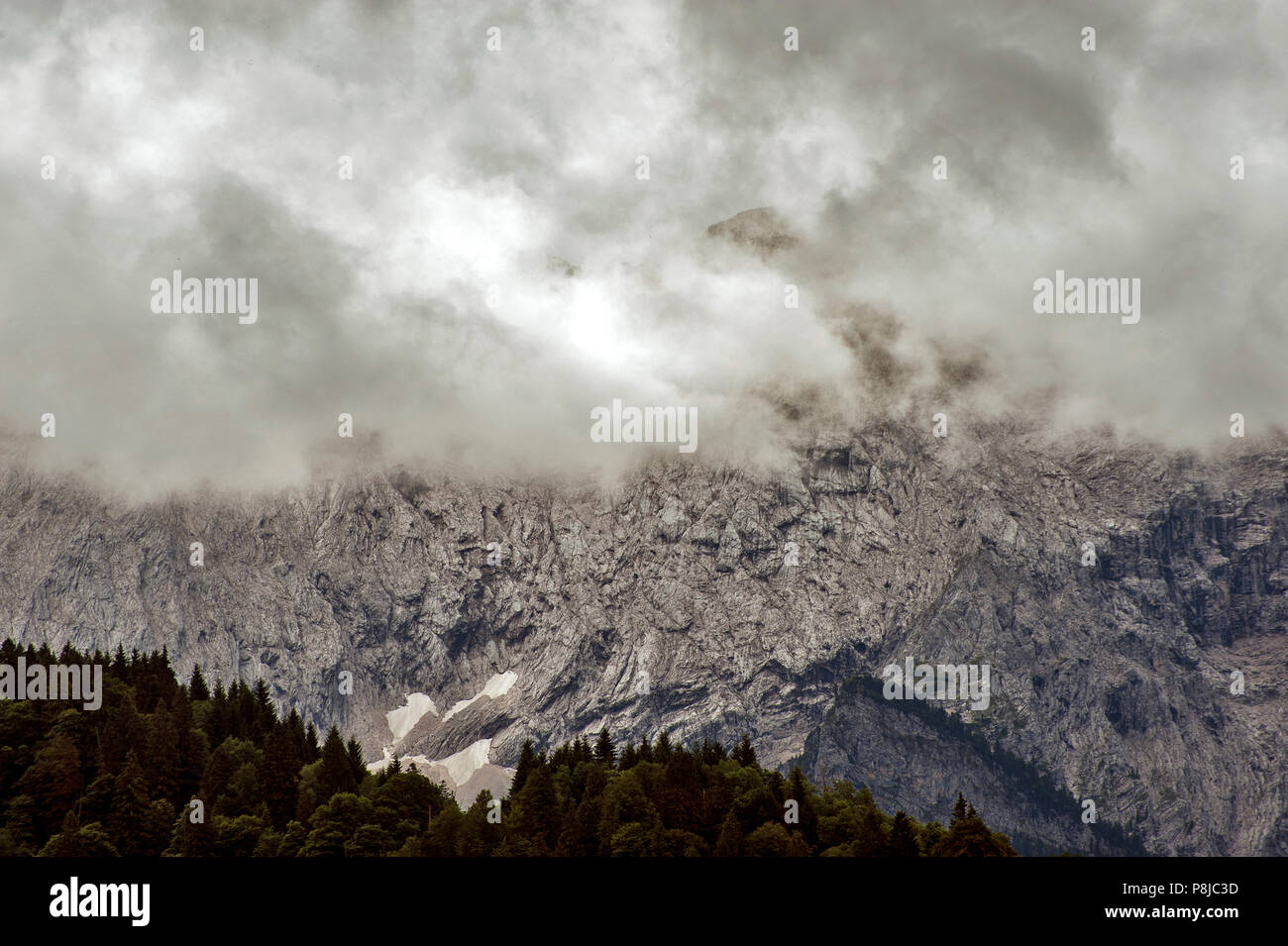 Alp Mountains near Garmisch-Partenkirchen. Stock Photo