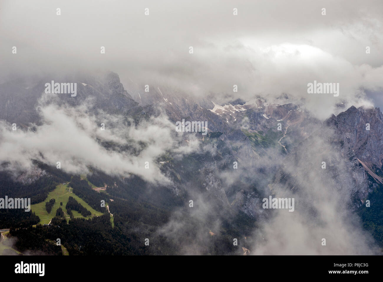 Alp Mountains near Garmisch-Partenkirchen. Stock Photo