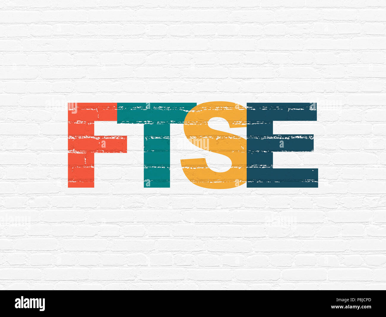 Stock market indexes concept: FTSE on wall background Stock Photo - Alamy