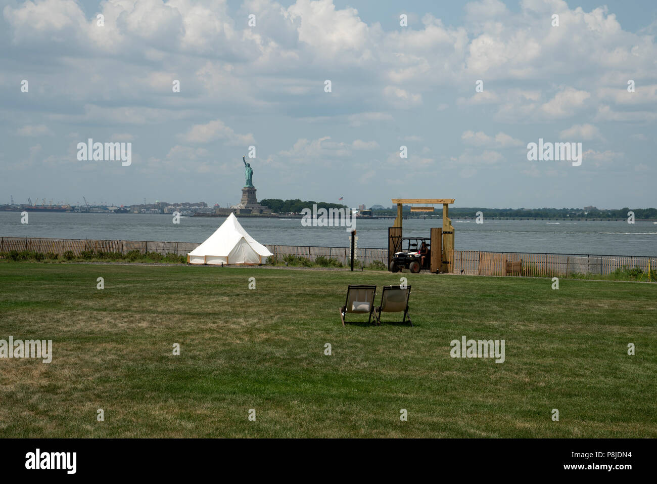 Collective Retreats has erected 37 tents on Governors Island for luxury