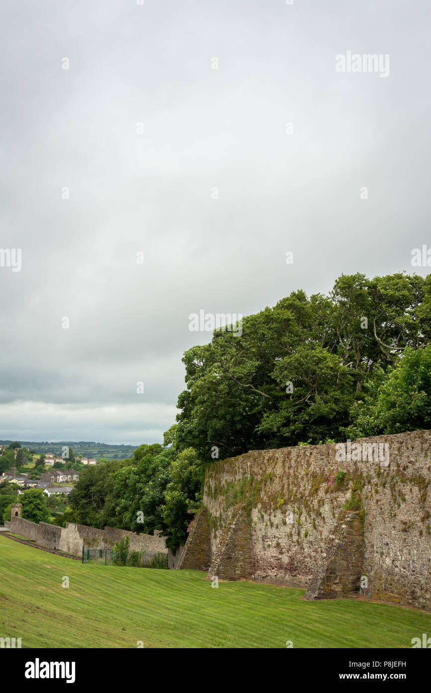 Youghal Town Walls at the Raleigh Quarter in Youghal, County Cork, Ireland. Stock Photo